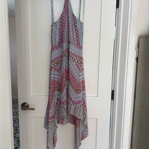 BCBGMAXAZRIA Halter Handkerchief Hem Dress – Size 4
